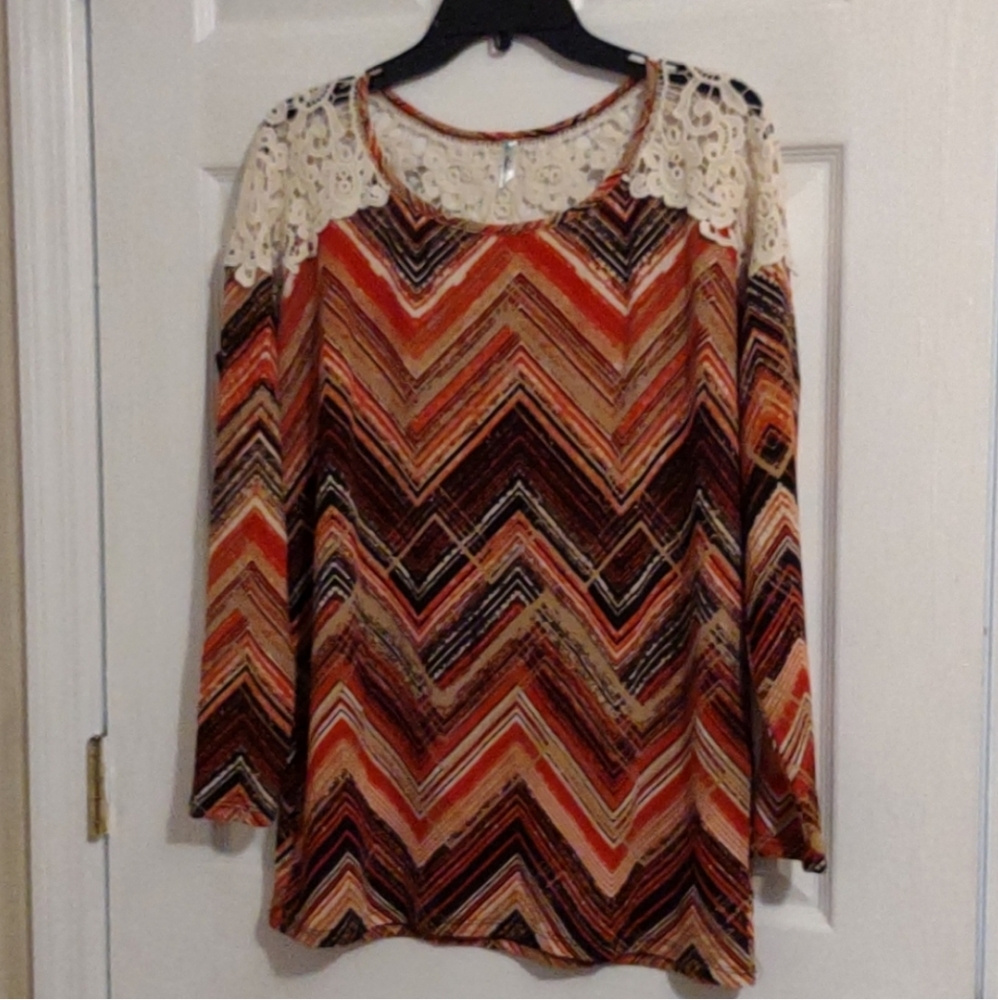 Auditions multicolor blouse size small